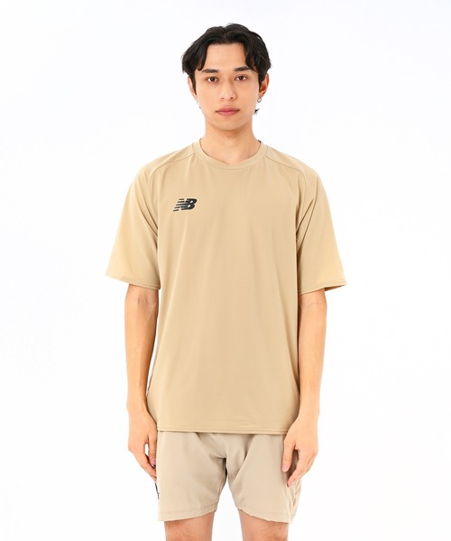 NEW BALANCE(ニューバランス)の「Black Out メッシュニットショートスリーブTシャツ(Tシャツ/カットソー・メンズ・ベージュ・LARGE/MEDIUM/SMALL)」の1枚目の写真
