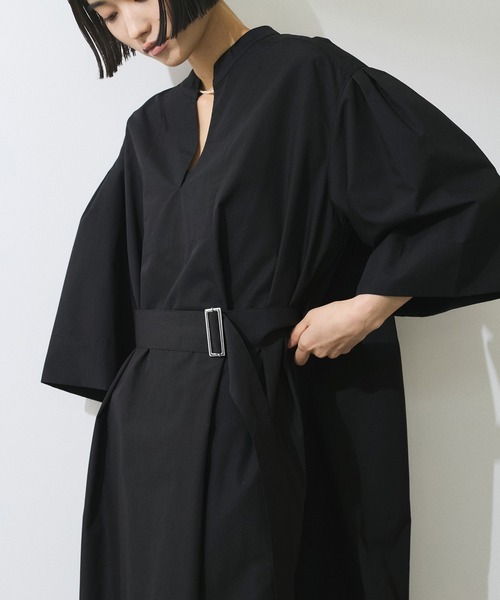 ADAM ET ROPE'（アダムエロペ）の「【WEB限定】2WAYベルトAラインシャツワンピース（シャツワンピース・レディース・ブルー系その他4/ブラック/ベージュ系その他・FREE）」の12枚目の写真