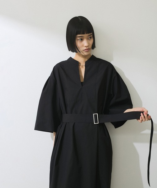 ADAM ET ROPE'（アダムエロペ）の「【WEB限定】2WAYベルトAラインシャツワンピース（シャツワンピース・レディース・ブルー系その他4/ブラック/ベージュ系その他・FREE）」の13枚目の写真