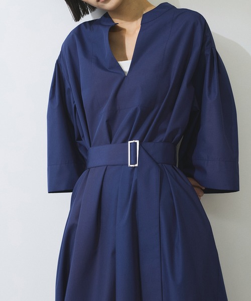 ADAM ET ROPE'（アダムエロペ）の「【WEB限定】2WAYベルトAラインシャツワンピース（シャツワンピース・レディース・ブルー系その他4/ブラック/ベージュ系その他・FREE）」の16枚目の写真
