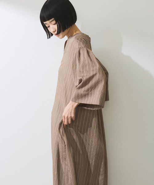 ADAM ET ROPE'（アダムエロペ）の「【WEB限定】2WAYベルトAラインシャツワンピース（シャツワンピース・レディース・ブルー系その他4/ブラック/ベージュ系その他・FREE）」の22枚目の写真