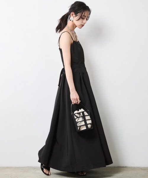 CHIC STYLE（シックスタイル）の「キャミソールマキシワンピース＜大きいサイズ有＞シックスタイル（ワンピース・レディース・ブラック/グレー・M/L/LL/3L/4L/5L）」の9枚目の写真