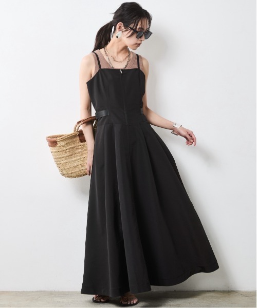 CHIC STYLE（シックスタイル）の「キャミソールマキシワンピース＜大きいサイズ有＞シックスタイル（ワンピース・レディース・ブラック/グレー・M/L/LL/3L/4L/5L）」の11枚目の写真