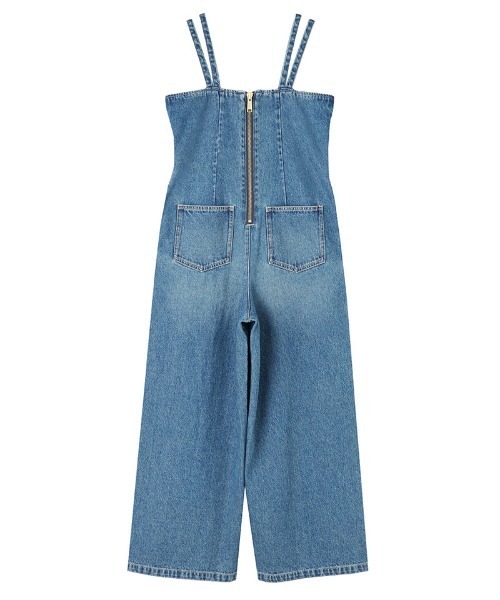 JENNE(ジェンヌ)の「リラックスデニムサロペット(ニット/セーター・レディース・ブルー・MEDIUM/SMALL/LARGE)」の10枚目の写真