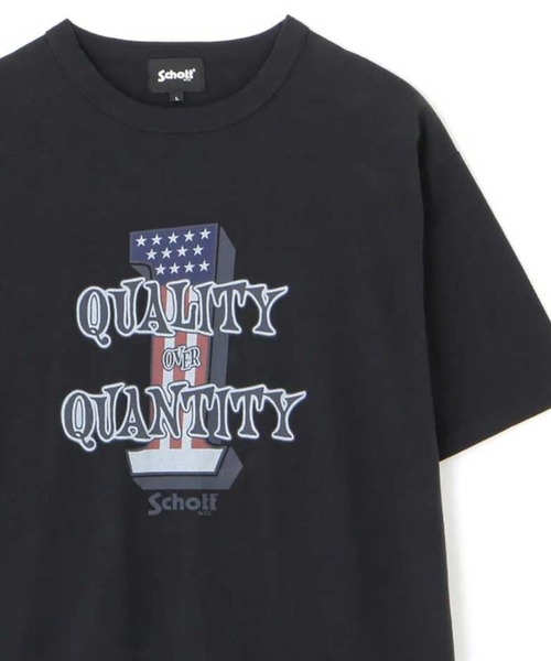 Schott(ショット)の「SCHOTT-T-SHIRT QUALITY OVER QUANTITY(Tシャツ/カットソー・メンズ・ホワイト/ブラック・L/XL)」の13枚目の写真