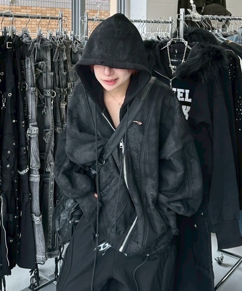 CONCEPT NOTHING デストロイzipフーディー パーカー CONCEPT NOTHING（コンセプトナッシング）の「【CONCEPT NOTHING】AB