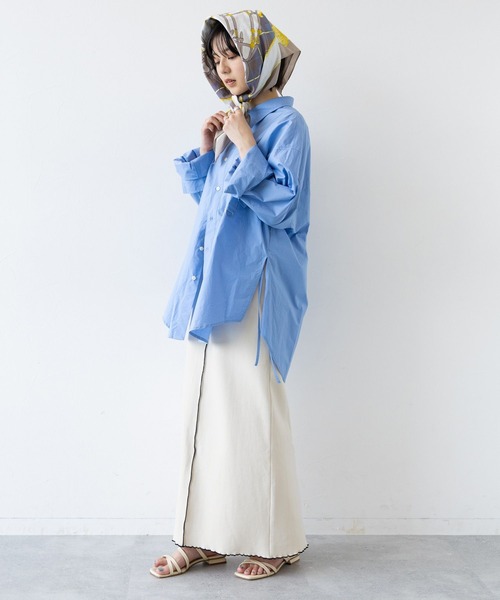 RAGEBLUE（レイジブルー）の「コットンリブメローIラインスカート（スカート・レディース・ホワイト/ブラック・FREE）」の9枚目の写真