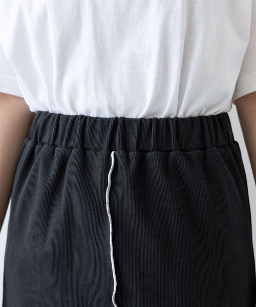 RAGEBLUE（レイジブルー）の「コットンリブメローIラインスカート（スカート・レディース・ホワイト/ブラック・FREE）」の17枚目の写真