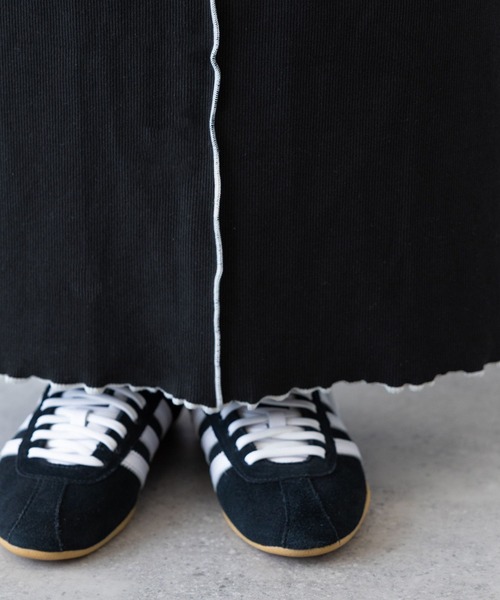 RAGEBLUE（レイジブルー）の「コットンリブメローIラインスカート（スカート・レディース・ホワイト/ブラック・FREE）」の14枚目の写真