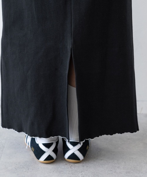 RAGEBLUE（レイジブルー）の「コットンリブメローIラインスカート（スカート・レディース・ホワイト/ブラック・FREE）」の13枚目の写真