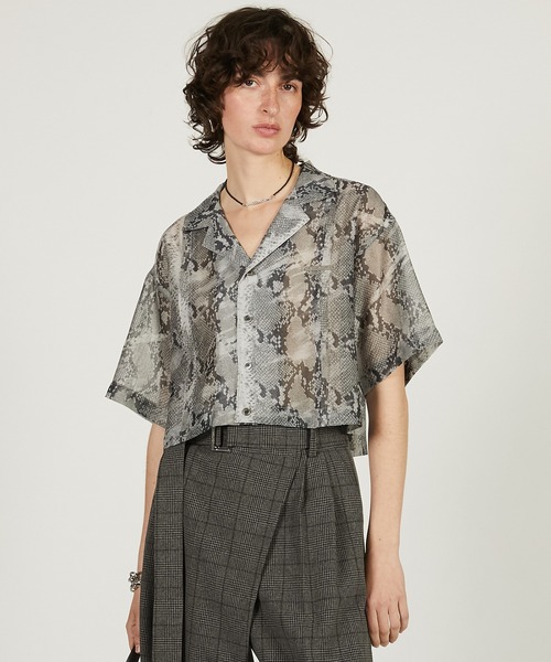 PRANK PROJECT(プランクプロジェクト)の「パイソンプリントシアーシャツ / Python Print Sheer Shirt(シャツ/ブラウス・レディース・マルチ・FREE)」の10枚目の写真