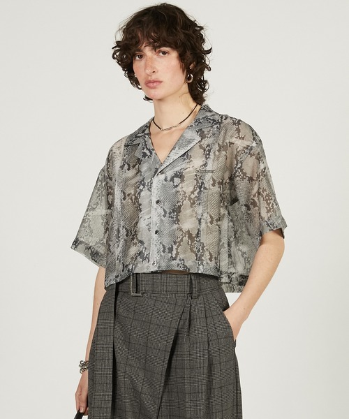 PRANK PROJECT(プランクプロジェクト)の「パイソンプリントシアーシャツ / Python Print Sheer Shirt(シャツ/ブラウス・レディース・マルチ・FREE)」の9枚目の写真