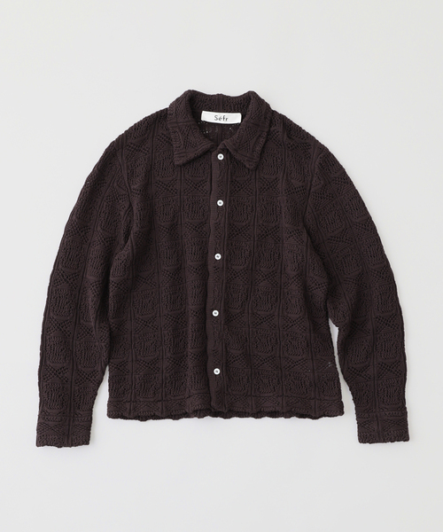 Sefr(セファ)の「Sefr(セファー) MYLES OVERSHIRT SF-25SSM-030(シャツ/ブラウス・メンズ・ブラック系その他・MEDIUM/SMALL)」の1枚目の写真