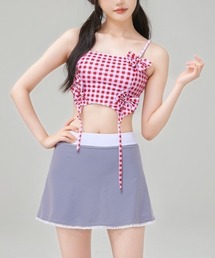 gossip！ロサンゼルス（ゴシップロサンゼルス）の「ギンガムチェック スコート風セパレートスイムウェア（水着）」