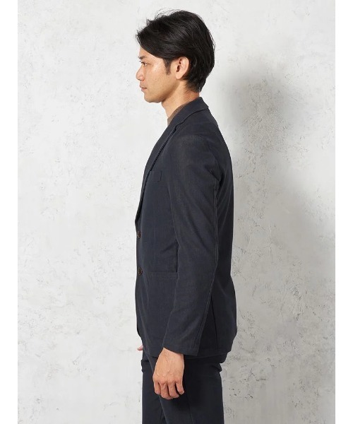 HARUYAMA（ハルヤマ）の「【EDWINデニスラ】ヴィンテージブルージャケット【セットアップ商品有】ストレッチ 無地 通年（テーラードジャケット・メンズ・ブルー/グレー・M/LL/L/S）」の6枚目の写真
