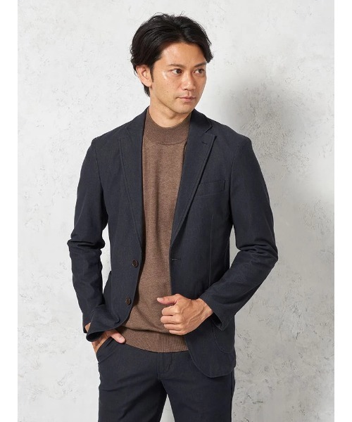 HARUYAMA（ハルヤマ）の「【EDWINデニスラ】ヴィンテージブルージャケット【セットアップ商品有】ストレッチ 無地 通年（テーラードジャケット・メンズ・ブルー/グレー・M/LL/L/S）」の5枚目の写真