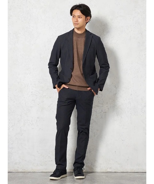 HARUYAMA（ハルヤマ）の「【EDWINデニスラ】ヴィンテージブルージャケット【セットアップ商品有】ストレッチ 無地 通年（テーラードジャケット・メンズ・ブルー/グレー・M/LL/L/S）」の3枚目の写真