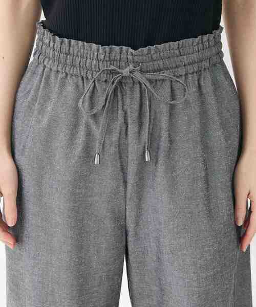 Green　Parks（グリーンパークス）の「綿麻混イージーワイドパンツ（その他パンツ・レディース・ブラック/杢グレー/チェック/ライトベージュ・FREE）」の16枚目の写真