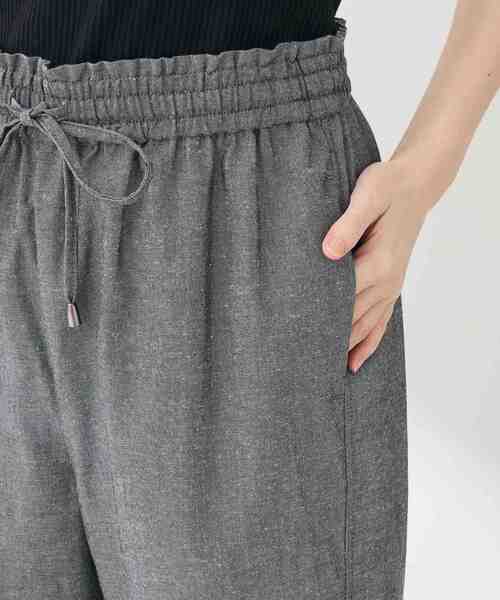 Green　Parks（グリーンパークス）の「綿麻混イージーワイドパンツ（その他パンツ・レディース・ブラック/杢グレー/チェック/ライトベージュ・FREE）」の17枚目の写真