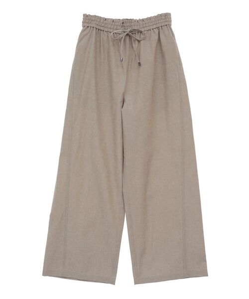 Green　Parks（グリーンパークス）の「綿麻混イージーワイドパンツ（その他パンツ・レディース・ブラック/杢グレー/チェック/ライトベージュ・FREE）」の8枚目の写真