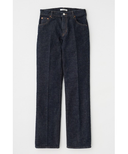 MOUSSY(マウジー)の「MVS CENTER PRESS STRAIGHT(デニムパンツ・レディース・ブルー/ワンウォッシュ・23inch/24inch/25inch/26inch/27inch)」の2枚目の写真