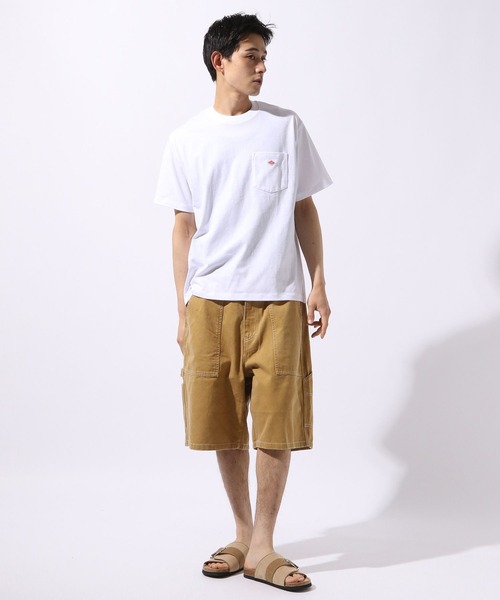 DANTON(ダントン)の「【DANTON(ダントン)】ショートスリーブポケットTシャツ(Tシャツ/カットソー・メンズ・オフホワイト/チャコール/ベージュ・LARGE)」の4枚目の写真