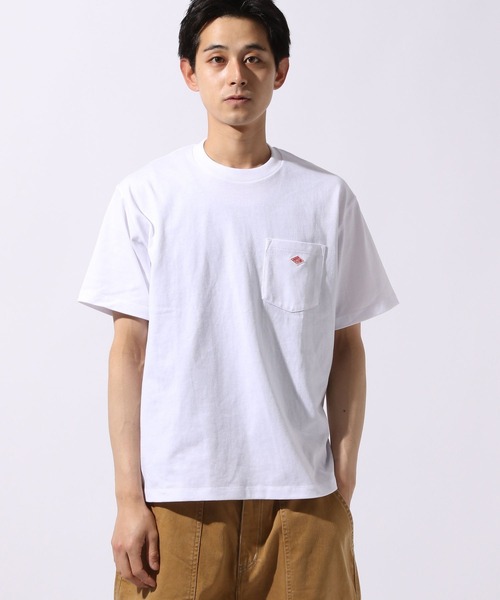 DANTON(ダントン)の「【DANTON(ダントン)】ショートスリーブポケットTシャツ(Tシャツ/カットソー・メンズ・オフホワイト/チャコール/ベージュ・LARGE)」の6枚目の写真