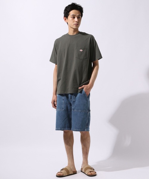 DANTON(ダントン)の「【DANTON(ダントン)】ショートスリーブポケットTシャツ(Tシャツ/カットソー・メンズ・オフホワイト/チャコール/ベージュ・LARGE)」の7枚目の写真