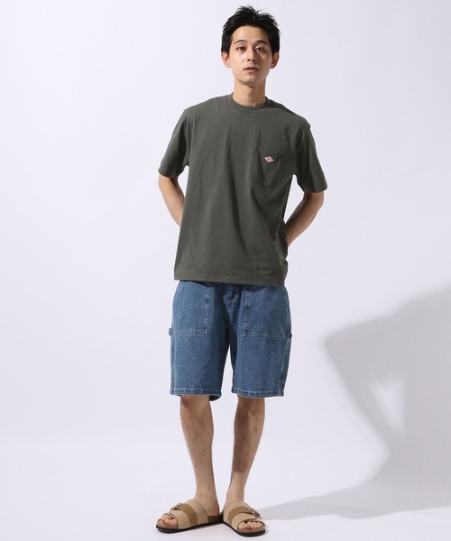 DANTON(ダントン)の「【DANTON(ダントン)】ショートスリーブポケットTシャツ(Tシャツ/カットソー・メンズ・オフホワイト/チャコール/ベージュ・LARGE)」の8枚目の写真