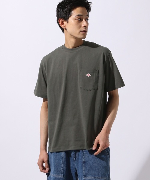 DANTON(ダントン)の「【DANTON(ダントン)】ショートスリーブポケットTシャツ(Tシャツ/カットソー・メンズ・オフホワイト/チャコール/ベージュ・LARGE)」の9枚目の写真