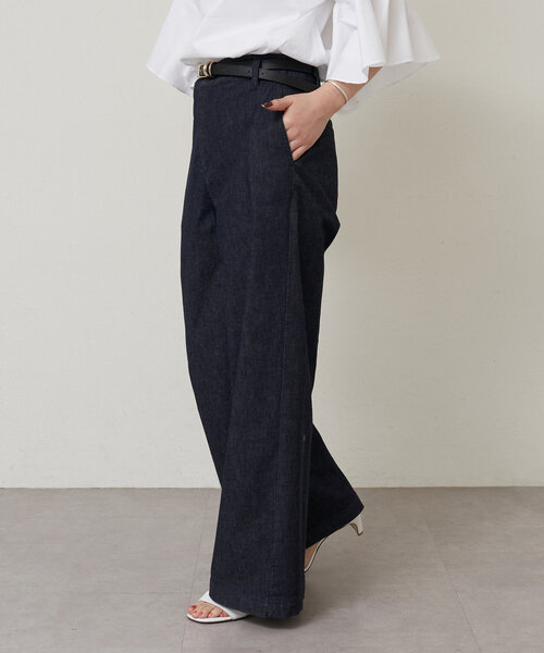 LIVETART（リヴェタート）の「ストレッチデニムワイドパンツ（その他パンツ・レディース・インディゴブルー・FREE）」の6枚目の写真