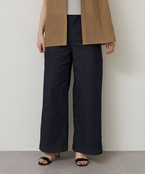 LIVETART（リヴェタート）の「ストレッチデニムワイドパンツ（その他パンツ・レディース・インディゴブルー・FREE）」の9枚目の写真