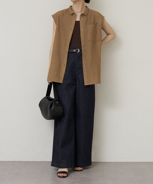 LIVETART（リヴェタート）の「ストレッチデニムワイドパンツ（その他パンツ・レディース・インディゴブルー・FREE）」の12枚目の写真