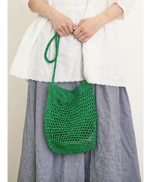 Samansa Mos2（サマンサ モスモス）の「メタリックショルダーバッグ（ハンドバッグ・レディース・グリーン/シルバー/ブラック・F）」の19枚目の写真