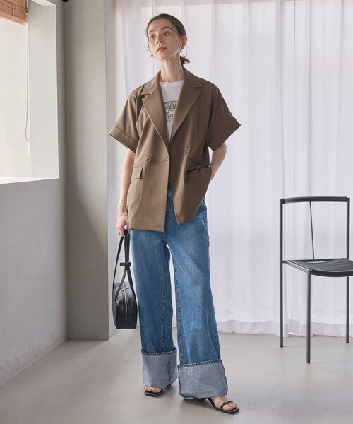 BEAUTY&YOUTH ハーフスリーブドルマンジャケット 半袖ジャケット