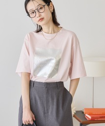 ボックスロゴ箔プリントTシャツ