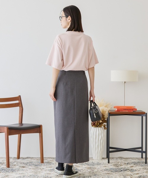 AMERICAN HOLIC（アメリカンホリック）の「ボックスロゴ箔プリントTシャツ（Tシャツ/カットソー・レディース・オフホワイト/チャコールグレー/ピンク・M/L）」の12枚目の写真