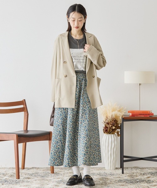 AMERICAN HOLIC（アメリカンホリック）の「ボックスロゴ箔プリントTシャツ（Tシャツ/カットソー・レディース・オフホワイト/チャコールグレー/ピンク・M/L）」の15枚目の写真