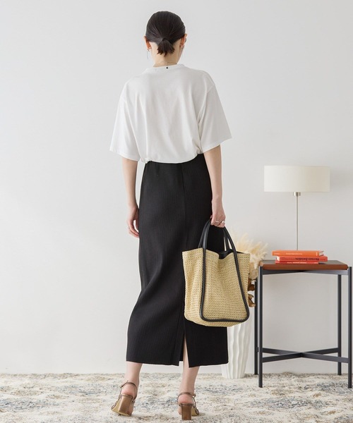 AMERICAN HOLIC（アメリカンホリック）の「ボックスロゴ箔プリントTシャツ（Tシャツ/カットソー・レディース・オフホワイト/チャコールグレー/ピンク・M/L）」の8枚目の写真