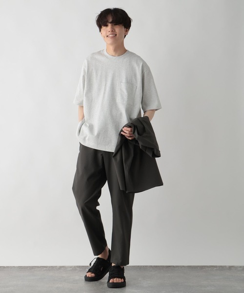 GLOBAL WORK（グローバルワーク）の「汗染み軽減Tシャツ/288049（Tシャツ/カットソー・メンズ・グレー/ホワイト/スミクロ・SMALL/MEDIUM/LARGE/X-LARGE）」の12枚目の写真