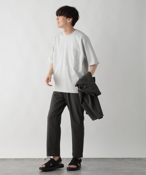 GLOBAL WORK（グローバルワーク）の「汗染み軽減Tシャツ/288049（Tシャツ/カットソー・メンズ・グレー/ホワイト/スミクロ・SMALL/MEDIUM/LARGE/X-LARGE）」の13枚目の写真