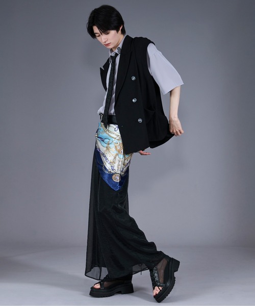 Ellno Loset(エルノロゼット)の「2wayシアードッキングジレジャケット /SET UP対応(テーラードジャケット・メンズ・ブラック/グレー・SMALL/LARGE/MEDIUM/X-SMALL)」の18枚目の写真