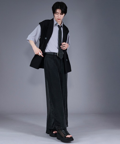Ellno Loset(エルノロゼット)の「2wayシアードッキングジレジャケット /SET UP対応(テーラードジャケット・メンズ・ブラック/グレー・SMALL/LARGE/MEDIUM/X-SMALL)」の17枚目の写真