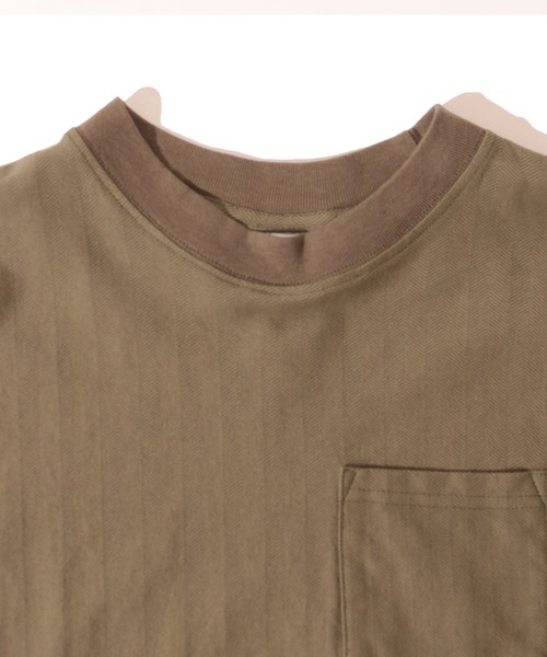 WALLA WALLA SPORT（ワラワラスポーツ）の「U.S. MADE HERRINGBONE POCKET TEE/ユーエス メイド ヘリンボーン ポケット ティー（Tシャツ/カットソー・メンズ・ネイビー/ブラック/オリーブ/ホワイト・LARGE/X-LARGE/MEDIUM）」の11枚目の写真