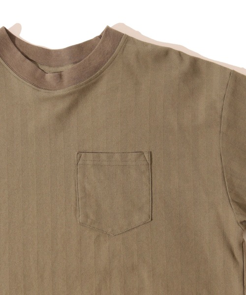 WALLA WALLA SPORT（ワラワラスポーツ）の「U.S. MADE HERRINGBONE POCKET TEE/ユーエス メイド ヘリンボーン ポケット ティー（Tシャツ/カットソー・メンズ・ネイビー/ブラック/オリーブ/ホワイト・LARGE/X-LARGE/MEDIUM）」の13枚目の写真