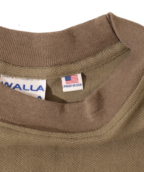 WALLA WALLA SPORT（ワラワラスポーツ）の「U.S. MADE HERRINGBONE POCKET TEE/ユーエス メイド ヘリンボーン ポケット ティー（Tシャツ/カットソー・メンズ・ネイビー/ブラック/オリーブ/ホワイト・LARGE/X-LARGE/MEDIUM）」の12枚目の写真