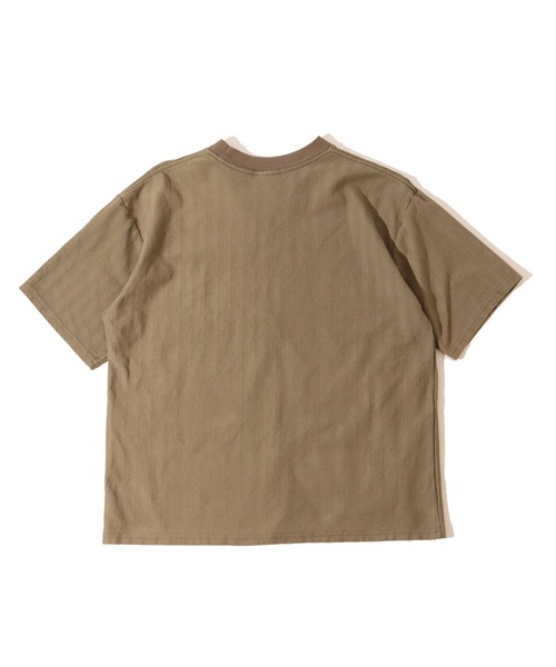 WALLA WALLA SPORT（ワラワラスポーツ）の「U.S. MADE HERRINGBONE POCKET TEE/ユーエス メイド ヘリンボーン ポケット ティー（Tシャツ/カットソー・メンズ・ネイビー/ブラック/オリーブ/ホワイト・LARGE/X-LARGE/MEDIUM）」の9枚目の写真