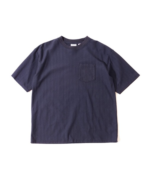 WALLA WALLA SPORT（ワラワラスポーツ）の「U.S. MADE HERRINGBONE POCKET TEE/ユーエス メイド ヘリンボーン ポケット ティー（Tシャツ/カットソー・メンズ・ネイビー/ブラック/オリーブ/ホワイト・LARGE/X-LARGE/MEDIUM）」の16枚目の写真