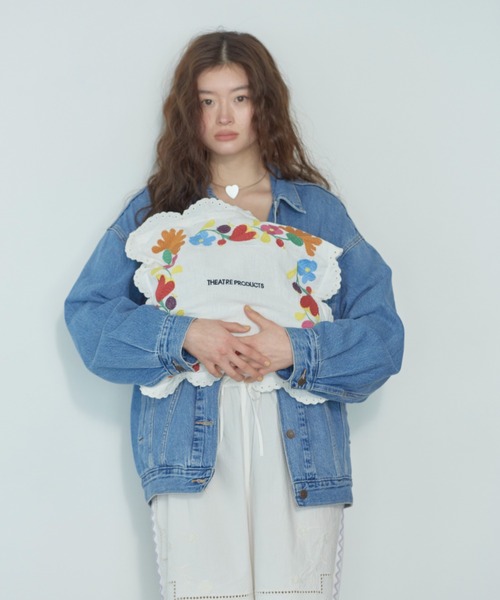 THEATRE PRODUCTS（シアタープロダクツ）の「レースエンブロイダリートートバッグ（トートバッグ・レディース・ブラック/ホワイト・FREE）」の10枚目の写真