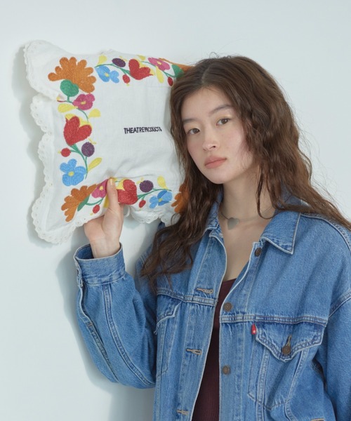 THEATRE PRODUCTS（シアタープロダクツ）の「レースエンブロイダリートートバッグ（トートバッグ・レディース・ブラック/ホワイト・FREE）」の8枚目の写真